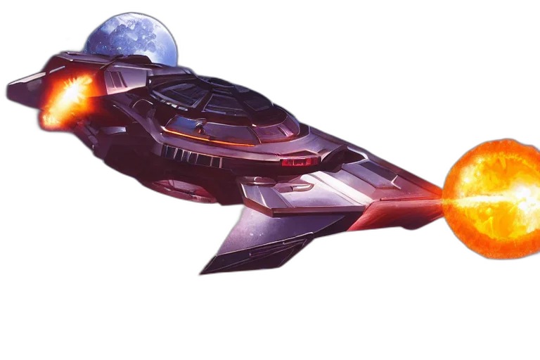 weapon, concept art, 3d render, outer space transparent PNG cut-out