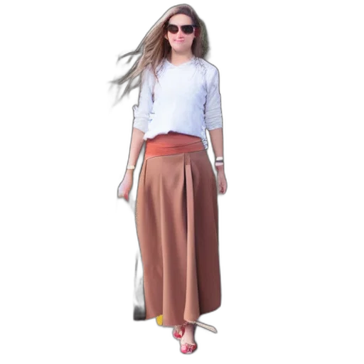 dress, staff, 3d render, earth tones transparent PNG cut-out