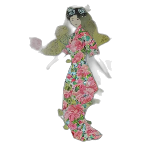 dress, staff, 3d render, cartoon transparent PNG cut-out