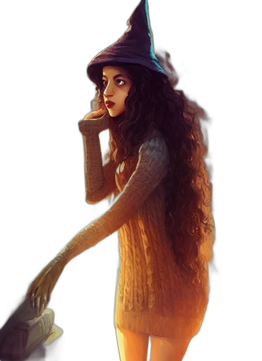 hat, dress, creature, hair transparent PNG cut-out