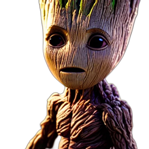 creature, tree, staff, robot transparent PNG cut-out