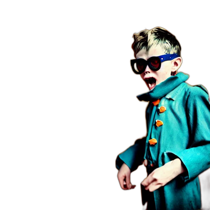 jacket, staff, mask, creature transparent PNG cut-out