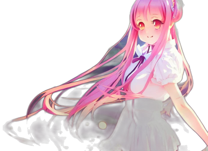 dress, staff, weapon, anime transparent PNG cut-out