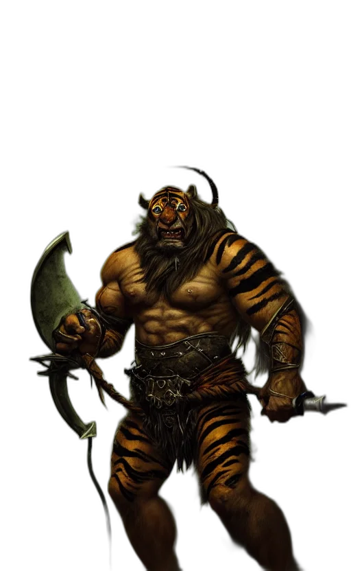 creature, staff, animal, fantasy art transparent PNG cut-out