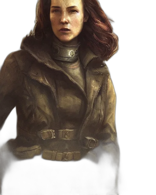 jacket, face, concept art, fantasy art transparent PNG cut-out