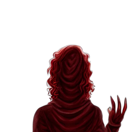 hair, dress, mask, creature transparent PNG cut-out