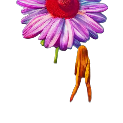 flower, umbrella, staff, crown transparent PNG cut-out