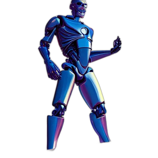 robot, staff, 3d render, concept art transparent PNG cut-out