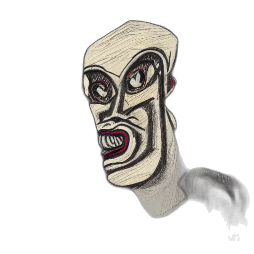 mask, face, creature, robot transparent PNG cut-out