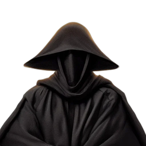 jacket, mask, hat, staff transparent PNG cut-out