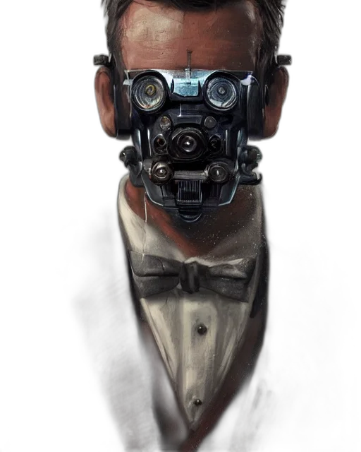 robot, mask, face, staff transparent PNG cut-out