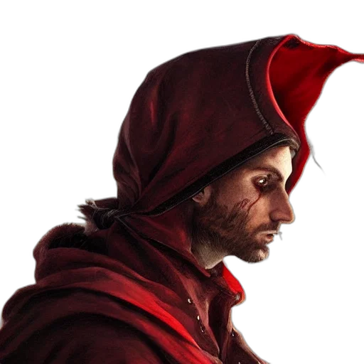 hat, jacket, face, staff transparent PNG cut-out