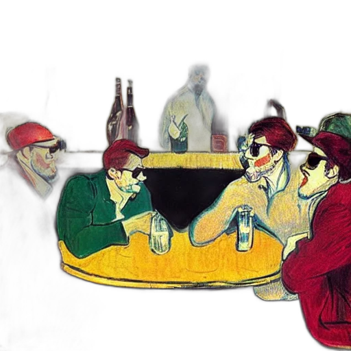 hat, jacket, bottle, concept art transparent PNG cut-out