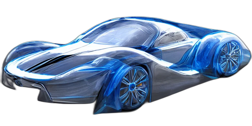 car, 3d render, concept art, photorealistic transparent PNG cut-out