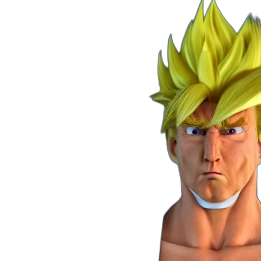 hair, mask, face, 3d render transparent PNG cut-out