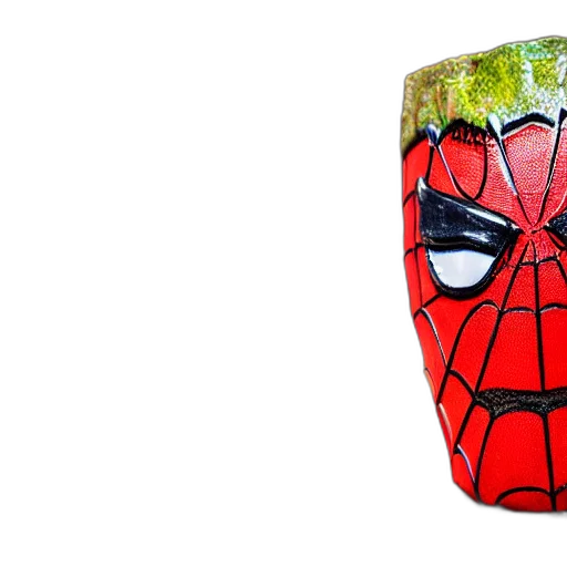 mask, comic book art, 3d render, closeup transparent PNG cut-out