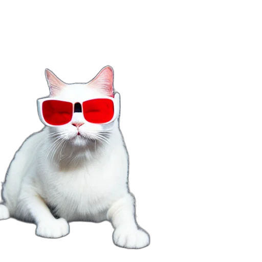 animal, staff, 3d render, vaporwave transparent PNG cut-out