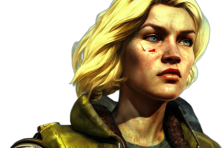face, jacket, concept art, photorealistic transparent PNG cut-out