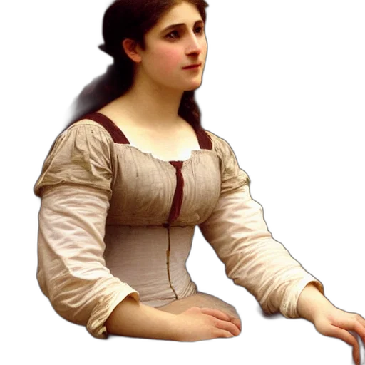dress, face, jewelry, staff transparent PNG cut-out