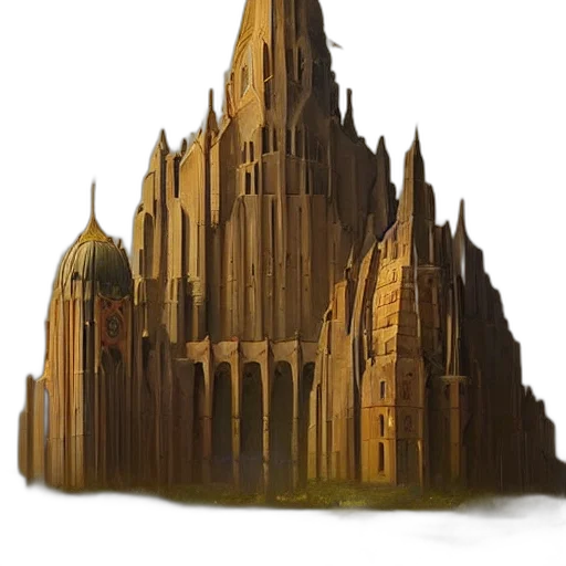 building, crown, concept art, fantasy art transparent PNG cut-out