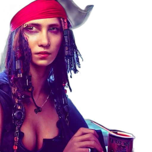 hat, jewelry, fantasy art, cyberpunk transparent PNG cut-out