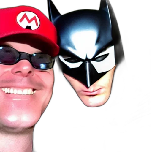 mask, 3d render, batman, happy transparent PNG cut-out