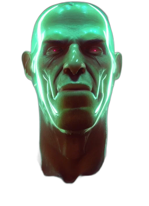 face, mask, staff, robot transparent PNG cut-out