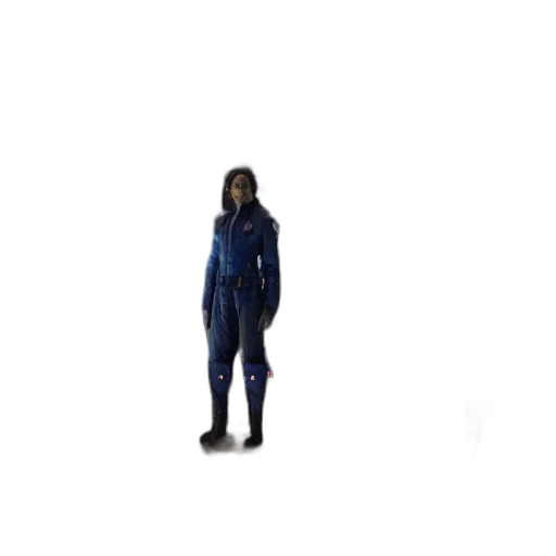 jacket, creature, robot, staff transparent PNG cut-out
