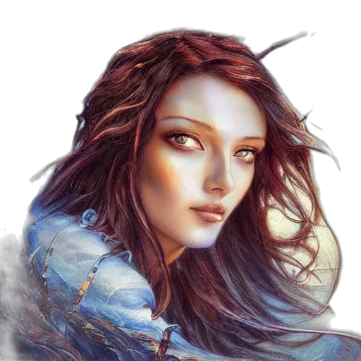 face, hair, dragon, jewelry transparent PNG cut-out