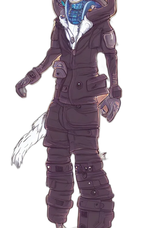 staff, jacket, mask, weapon transparent PNG cut-out