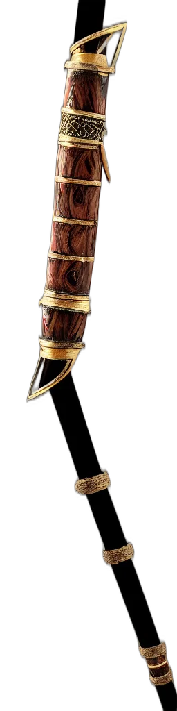 sword, staff, weapon, jewelry transparent PNG cut-out