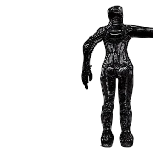robot, 3d render, cyberpunk, cat transparent PNG cut-out