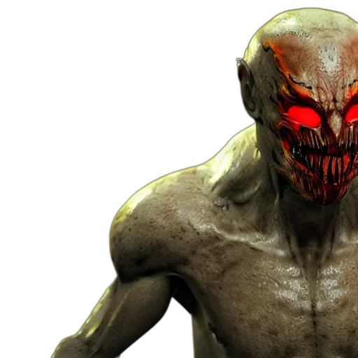 mask, creature, concept art, 3d render transparent PNG cut-out