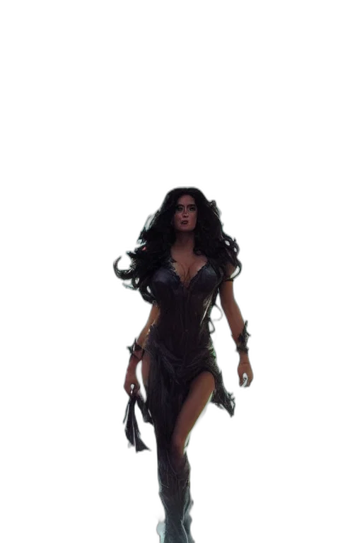 dress, hair, creature, fantasy art transparent PNG cut-out