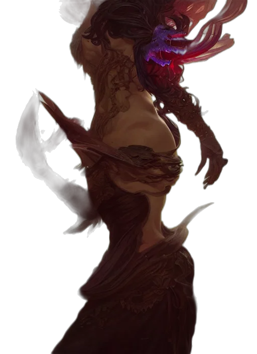 creature, dragon, staff, mask transparent PNG cut-out