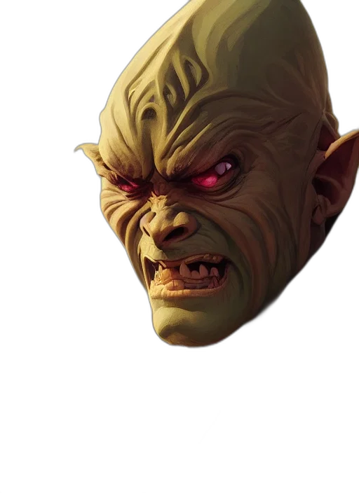 face, mask, creature, staff transparent PNG cut-out