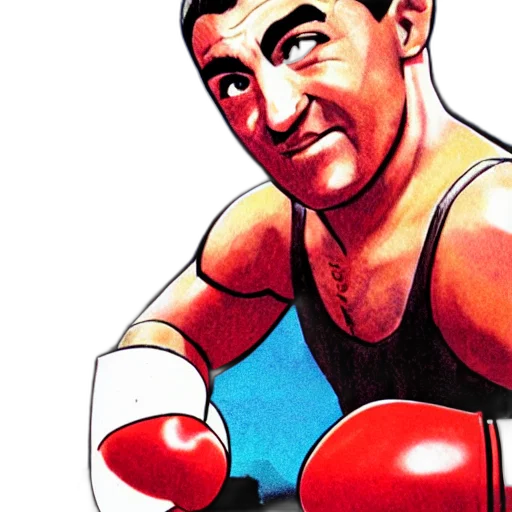 cartoon, comic book art, concept art, boxing transparent PNG cut-out