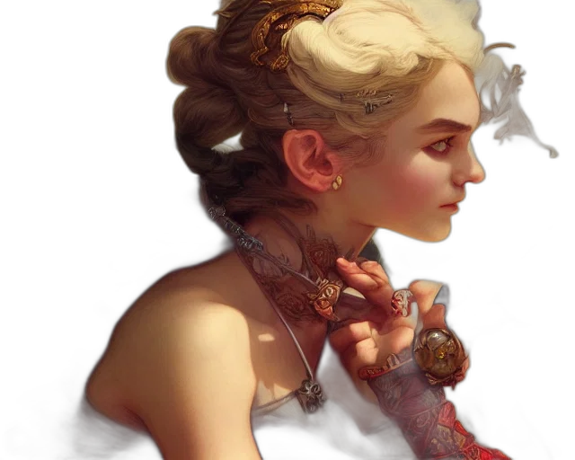 jewelry, crown, face, staff transparent PNG cut-out