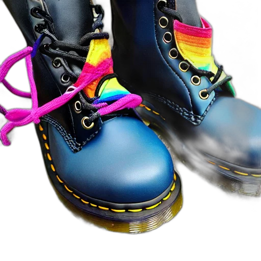 shoes, 3d render, photorealistic, neon transparent PNG cut-out