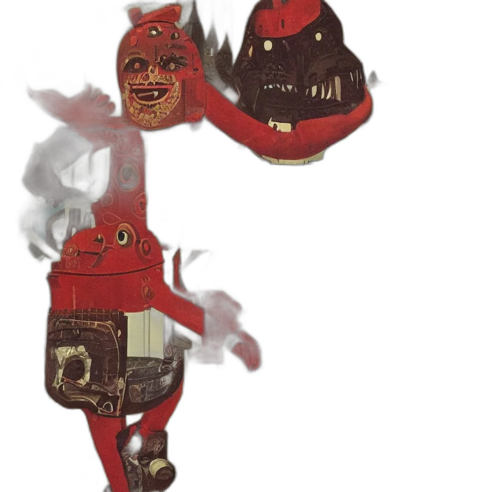 mask, creature, dragon, crown transparent PNG cut-out