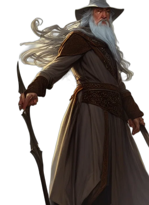 staff, sword, dragon, fantasy art transparent PNG cut-out