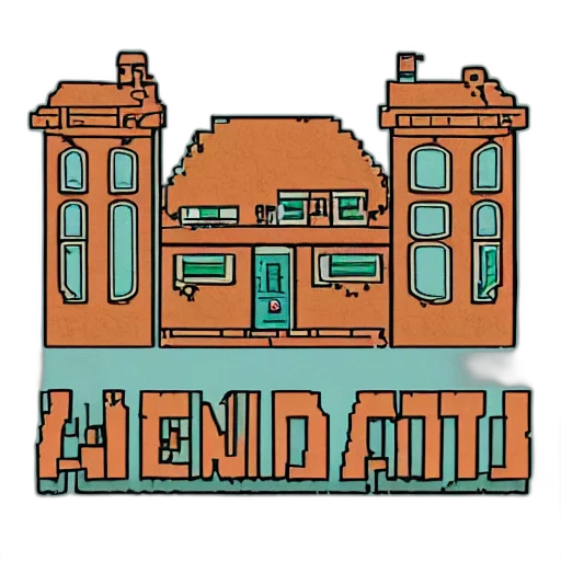 building, pixel art, 3d render, concept art transparent PNG cut-out