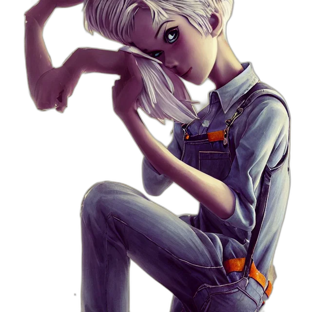 staff, robot, hair, jacket transparent PNG cut-out