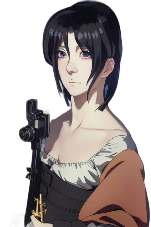 weapon, staff, face, dress transparent PNG cut-out
