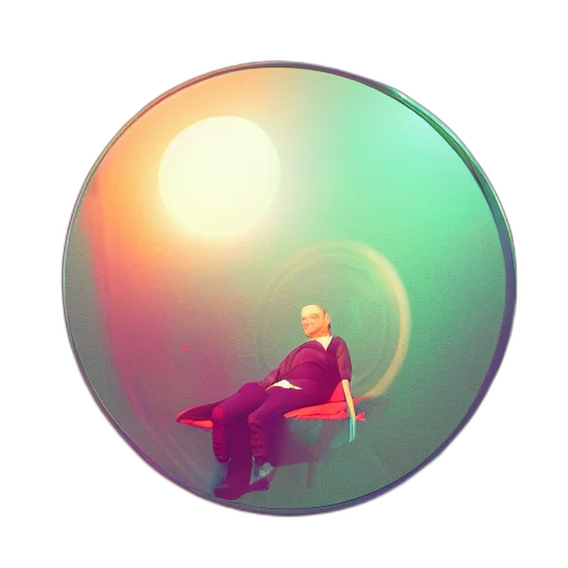 umbrella, staff, vaporwave, concept art transparent PNG cut-out