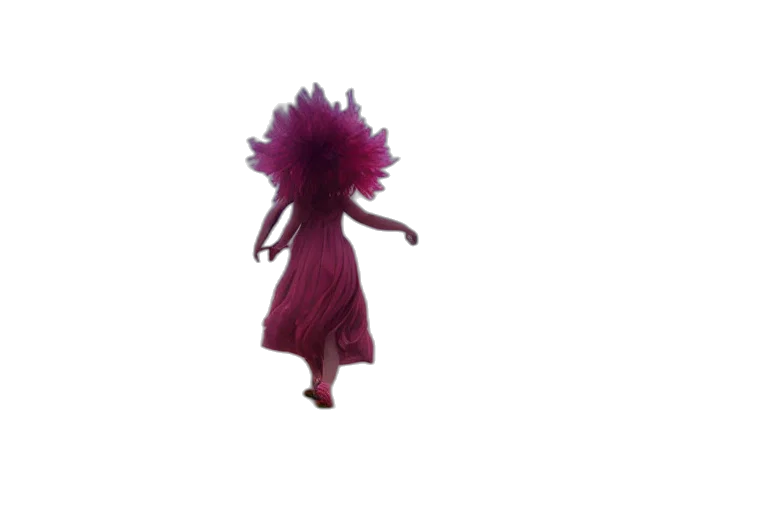 dress, hair, creature, mask transparent PNG cut-out
