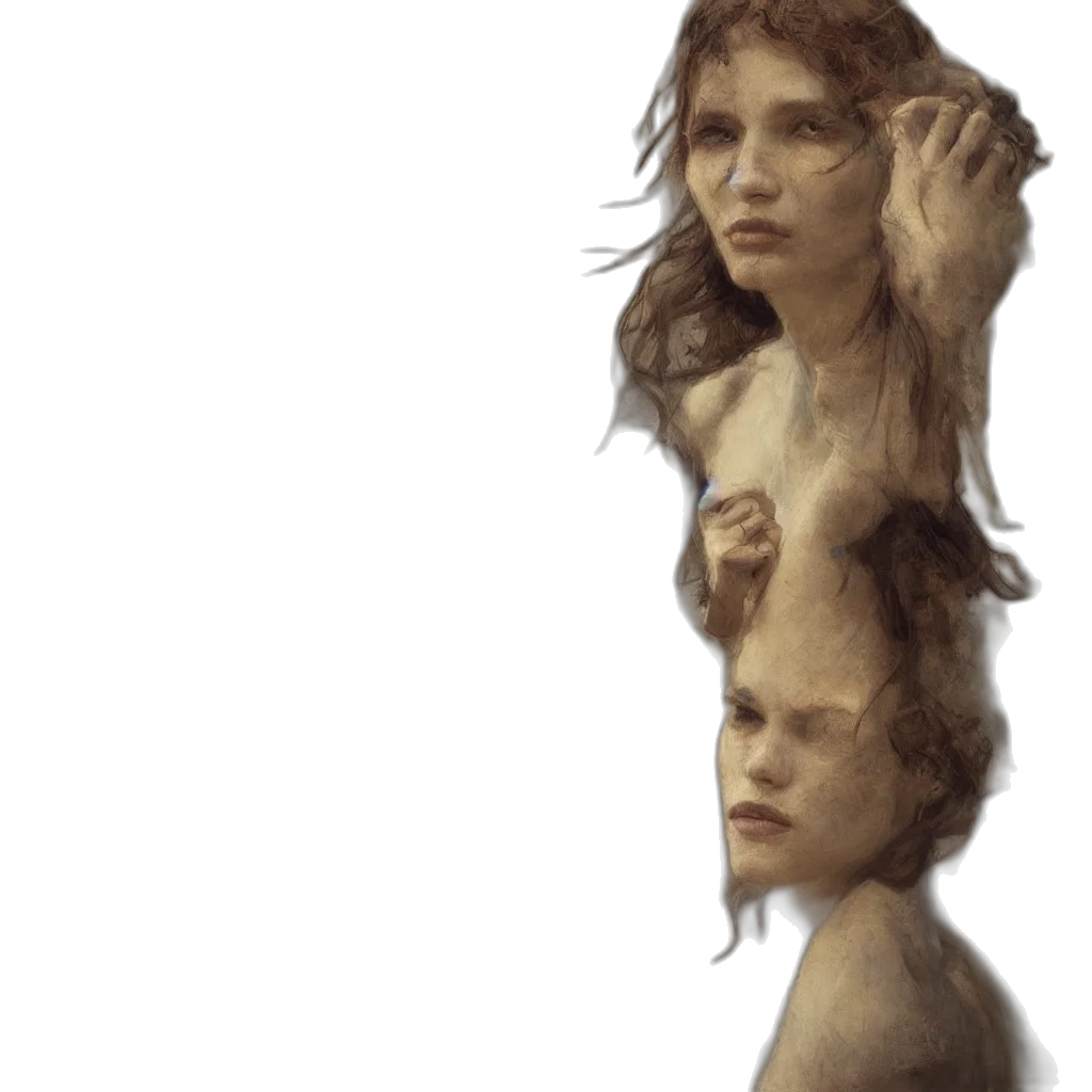 face, mask, hair, crown transparent PNG cut-out