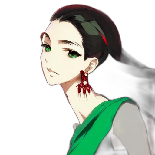 staff, jewelry, face, dress transparent PNG cut-out