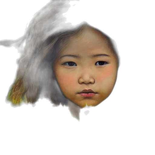 face, mask, hair, creature transparent PNG cut-out