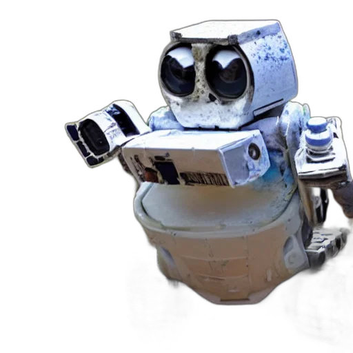robot, bottle, mask, 3d render transparent PNG cut-out